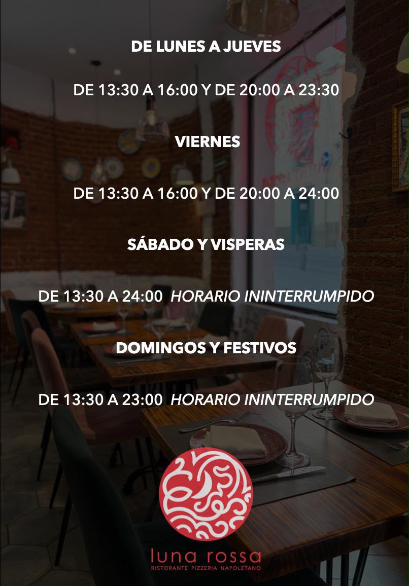 Horario de apertura de Luna Rossa